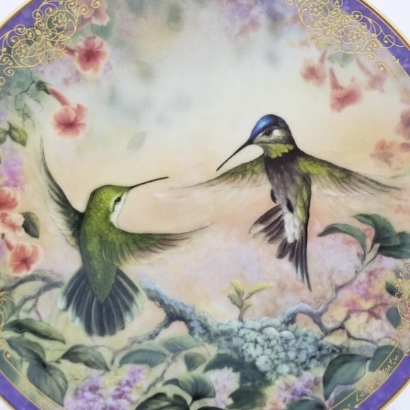 Precious Beauties Hummingbird Plate bird - Picture 4 of 6
